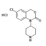 CAS 登录号：612545-94-5， 6-氯-1-(4-哌啶基)-1,4-二氢-2H-3,1-苯并恶嗪-2-酮盐酸盐(1:1)