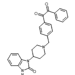 CAS#: 612848-74-5, 1-[4-[[4-(2-oxo-3H-benzimidazol-1-yl)-1-piperidyl]methyl]phenyl]-2-phenyl-ethane-1,2-dione