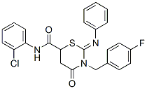 CAS#: 6135-46-2, N-(2-Chlorophenyl)-3-[(4-Fluorophenyl)Methyl]-4-Oxo-2-Phenylimino-1,3-Thiazinane-6-Carboxamide