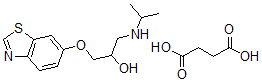 CAS#: 61481-23-0, 1-(1,3-Benzothiazol-6-yloxy)-3-(propan-2-ylamino)propan-2-ol butanedioate