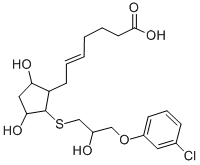 CAS#: 61507-56-0, 7-2-3-(3-Chlorophenoxy)-2-Hydroxypropylthio-3,5-Dihydroxycyclopentyl-5-Heptenoic Acid