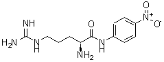CAS 登录号：6154-84-3， (2S)-2-氨基-5-[(氨基亚胺甲基)氨基]-N-(4-硝基苯基)-戊酰胺