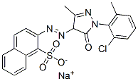 CAS#: 61556-43-2, Sodium 2-[[1-(2-Chloro-6-Methylphenyl)-4,5-Dihydro-3-Methyl-5-Oxo-1H-Pyrazol-4-Yl]Azo]Naphthalene-1-Sulphonate