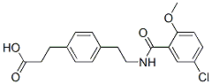 CAS 登录号：61629-60-5， 3-[4-[2-[(5-氯-2-甲氧基-苯甲酰基)氨基]乙基]苯基]丙酸