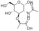CAS 登录号：61633-75-8， 2-乙酰氨基-2-脱氧-3-O-[D-1'-羧基乙基]-D-吡喃葡萄糖