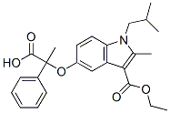 CAS 登录号：61793-29-1， 5-(1-羧基-1-苯基乙氧基)-1-异丁基-2-甲基-1H-吲哚-3-羧酸乙酯