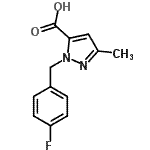 CAS#: 618070-43-2, 1-(4-Fluorobenzyl)-3-methyl-1H-pyrazole-5-carboxylic acid
