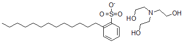 CAS#: 61886-59-7, Tridecylbenzenesulphonic Acid, Compound With 2,2',2''-Nitrilotriethanol (1:1)