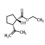CAS 登录号：619297-02-8， 乙基(1R,2S)-1-羟基-2-异丙烯基环戊烷羧酸酯