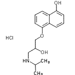 CAS 登录号：62117-35-5， 5-[2-羟基-3-(异丙基氨基)丙氧基]萘-1-醇盐酸盐