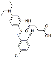 CAS#: 62163-33-1, 4-[[2-[(5-Chloro-2-Cyanophenyl)Azo]-5-(Diethylamino)Phenyl]Amino]-4-Oxobutyric Acid