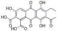 CAS#: 6219-66-5, 7-Acetyl-6-Ethyl-9,10-Dihydro-3,5,8-Trihydroxy-9,10-Dioxoanthracene-1,2-Dicarboxylic Acid