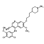 CAS#: 622369-21-5, 4-[(2,4-Dichloro-5-methoxyphenyl)amino]-6-methoxy-7-[3-(1-methyl-4-piperidinyl)propoxy]-3-quinolinecarbonitrile