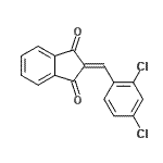 CAS 登录号：6240-52-4， 2-(2,4-二氯苄亚基)-1H-茚-1,3(2H)-二酮