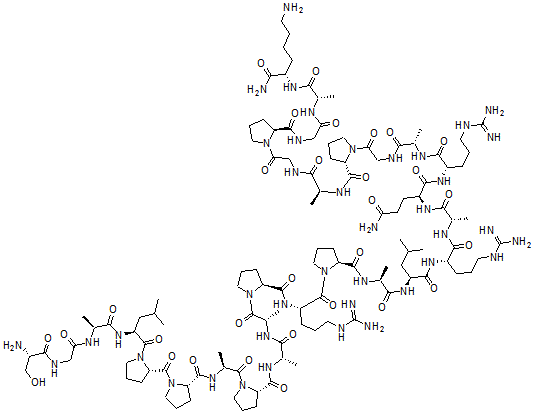 CAS 登录号：624735-22-4， L-丝氨酰甘氨酰-L-丙氨酰-L-亮氨酰-L-脯氨酰-L-脯氨酰-L-丙氨酰-L-脯氨酰-L-丙氨酰-L-丙氨酰-L-脯氨酰-L-精氨酰-L-脯氨酰-L-丙氨酰-L-亮氨酰-L-精氨酰-L-丙氨酰-L-谷氨酰胺酰-L-精氨酰-L-丙氨酰甘氨酰-L-脯氨酰-L-丙氨酰甘氨酰-L-脯氨酰甘氨酰-L-丙氨酰-L-赖氨酰胺