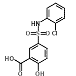 CAS 登录号：62547-09-5， 5-[(2-氯苯基)氨基磺酰基]-2-羟基苯甲酸