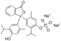 CAS 登录号：62796-27-4， 4-[3-[4-羟基-5-异丙基邻甲苯基]-1-氧代-3H-异苯并呋喃-3-基]-6-异丙基间甲苯基磷酸二钠