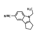 CAS 登录号：628294-81-5， 4-乙基-2,3-二氢-1H-环戊二烯并[b]吲哚-7-甲腈