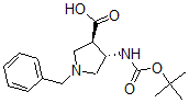 CAS#: 628725-28-0, (3R,4S)-rel-4-[[(1,1-Dimethylethoxy)Carbonyl]Amino]-1-(Phenylmethyl)-3-Pyrrolidinecarboxylic Acid