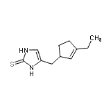 CAS#: 628730-09-6, 4-[(3-Ethyl-2-cyclopenten-1-yl)methyl]-1,3-dihydro-2H-imidazole-2-thione