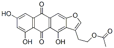 CAS 登录号：62886-00-4， 3-(2-(乙酰氧基)乙基)-2,3-二氢-2,4,6,8-四羟基蒽并(2,3-b)呋喃-5,10-二酮