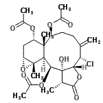 CAS#: 62950-37-2, (1R,3aR,4S,8S,8aS,9S,11R,12S,12aS,13S,13aR)-4-Chloro-13A-Hydroxy-1,8A,12-Trimethyl-5-Methylene-2-Oxohexadecahydro-11,12-Epoxybenzo[4,5]Cyclodeca[1,2-b]Furan-8,9,13-Triyl Triacetate
