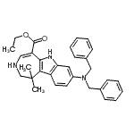 CAS#: 629662-47-1, Ethyl 8-(dibenzylamino)-1,1-dimethyl-1,2,3,6-tetrahydroazepino[4,5-b]indole-5-carboxylate