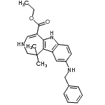 CAS#: 629663-32-7, Ethyl 9-(benzylamino)-1,1-dimethyl-1,2,3,6-tetrahydroazepino[4,5-b]indole-5-carboxylate