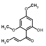 CAS 登录号：62995-12-4， (2E)-1-(2-羟基-4,6-二甲氧基苯基)-2-丁烯-1-酮