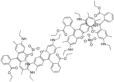 CAS#: 63022-06-0, 9-[2-(Ethoxycarbonyl)Phenyl]-3,6-Bis(Ethylamino)-2,7-Dimethyl-Xanthylium Molybdatesilicate