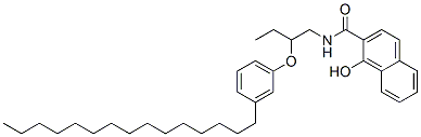 CAS 登录号：63059-48-3， 1-羟基-N-[2-(3-十五烷基苯氧基)丁基]-2-萘甲酰胺