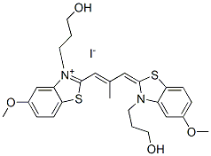 CAS 登录号：63123-36-4， 3-(3-羟基丙基)-2-[3-[3-(3-羟基丙基)-5-甲氧基-3H-苯并噻唑-2-亚基]-2-甲基丙-1-烯基]-5-甲氧基苯并噻唑鎓碘化物