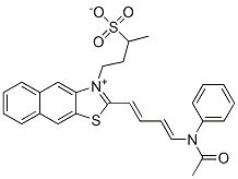 CAS 登录号：63148-84-5， 2-[4-(乙酰基苯胺基)-1,3-丁二烯基]-3-(3-磺酸基丁基)萘并[2,3-d]噻唑鎓