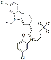 CAS 登录号：63148-87-8， 5-氯-2-[2-[(5-氯-3-乙基-3H-苯并恶唑-2-亚基)甲基]丁-1-烯基]-3-(3-磺酸基丙基)苯并恶唑鎓