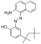 CAS 登录号：63216-94-4， 2-[(2-氨基-1-萘基)偶氮]-4-(1,1,3,3-四甲基丁基)苯酚