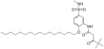 CAS#: 63224-80-6, N-[2-(Hexadecyloxy)-5-[(Methylamino)Sulphonyl]Phenyl]-4,4-Dimethyl-3-Oxovaleramide