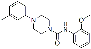 CAS 登录号：6332-39-4， N-(2-甲氧基苯基)-4-(3-甲基苯基)哌嗪-1-甲酰胺