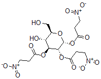CAS 登录号：63368-43-4， 1-O,2-O,3-O-三(3-硝基丙酰基)-alpha-D-吡喃葡萄糖