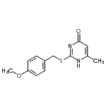 CAS#: 63384-61-2, 2-[(4-Methoxybenzyl)Sulfanyl]-6-Methyl-4-Pyrimidinol
