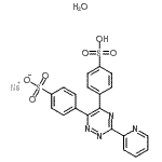 CAS#: 63451-29-6, Sodium 4-[3-(2-Pyridinyl)-5-(4-Sulfophenyl)-1,2,4-Triazin-6-Yl]Benzenesulfonate Hydrate (1:1:1)