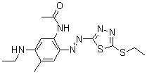 CAS#: 63467-24-3, N-[5-(Ethylamino)-2-[[5-(Ethylthio)-1,3,4-Thiadiazol-2-Yl]Azo]-4-Methylphenyl]-Acetamide