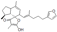 CAS 登录号：63555-48-6， (2R,3'S)-5'alpha-[(E)-5-(3-呋喃基)-2-甲基-1-戊烯基]-1',2',3',3'aalpha,5',7'abeta-六氢-3-羟基-3'alpha,4,7'-三甲基螺[呋喃-2(5H),4'-[4H]茚]-5-酮