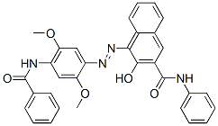CAS 登录号：6358-46-9， 4-[[4-(苯甲酰基氨基)-2,5-二甲氧基苯基]偶氮]-3-羟基-N-苯基萘-2-甲酰胺