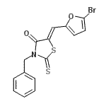 CAS#: 63618-71-3, (5Z)-3-Benzyl-5-[(5-Bromo-2-Furyl)Methylene]-2-Thioxo-1,3-Thiazolidin-4-One