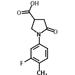 CAS 登录号：63674-46-4， 1-(3-氟-4-甲基苯基)-5-氧代-3-吡咯烷羧酸