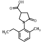CAS#: 63674-54-4, 1-(2-Ethyl-6-Methylphenyl)-5-Oxo-3-Pyrrolidinecarboxylic Acid