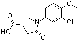 CAS#: 63674-98-6, 1-(3-Chloro-4-Methoxyphenyl)-5-Oxo-3-Pyrrolidinecarboxylic Acid