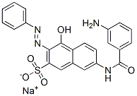 CAS 登录号：6369-35-3， 7-[(3-氨基苯甲酰)氨基]-4-羟基-3-(苯基偶氮)萘-2-磺酸钠