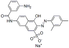 CAS 登录号：6369-36-4， 7-[(3-氨基苯甲酰)氨基]-3-[(2,4-二甲基苯基)偶氮]-4-羟基萘-2-磺酸钠
