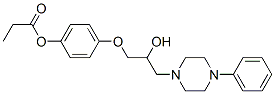 CAS 登录号：63716-19-8， 3-(4-苯基-1-哌嗪基)-1-[4-(丙酰氧基)苯氧基]-2-丙醇